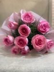 10 Pink Roses Bunch - Image 3