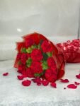 10 Red Carnations Bouqet - Image 3