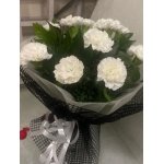 10 White Carnations Bouqet - Image 2