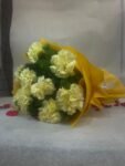 10 Yellow Carnations Bouqet - Image 2