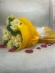 10 Yellow Carnations Bouqet - Image 3