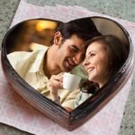 Truffle Heart Photo Cake