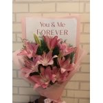 6 Pink Lilies Bunch - Image 2
