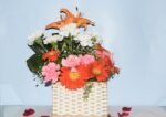 Colorful Mixed Flowers Basket - Image 3