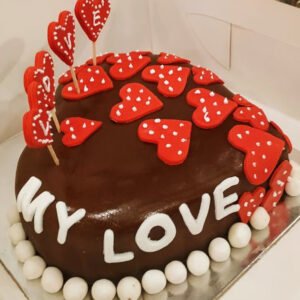 Heart Shaped Chocolate Cake