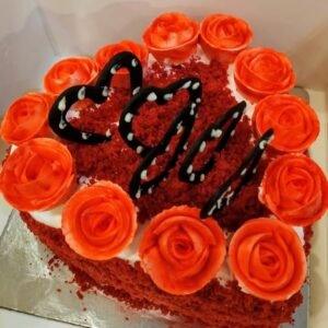Heart Shaped Red Velvet Cake