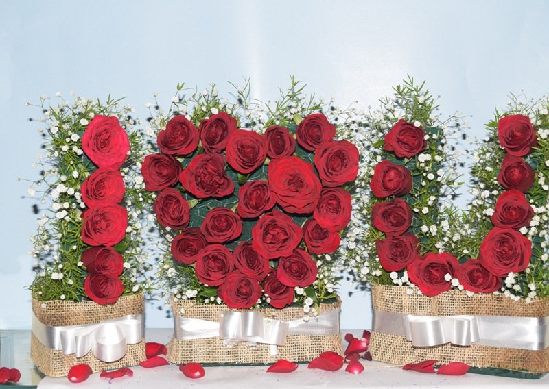 I Love You Flowers Arrangement