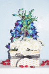 Orchids and Daisies Basket