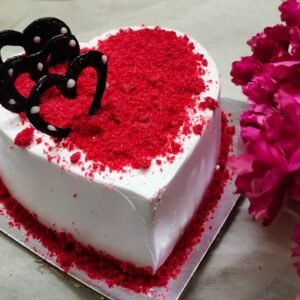 Red Velvet Heart Cake