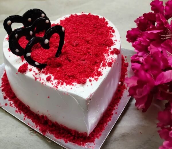 Red Velvet Heart Cake