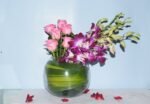 Roses and Orchids Vase Arrangement