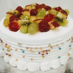 Vanilla Fruit Round Cake