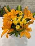 Box of 6 Yellow Roses and 4 Orange Lilies - Image 2