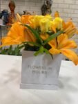 Box of 6 Yellow Roses and 4 Orange Lilies