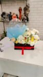 Mixed Flowers Teddy Balloon Basket - Image 3
