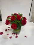 10 Red Carnations in Fish Bowl - Image 3