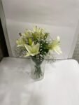 6 White Lilies in a Vase - Image 2
