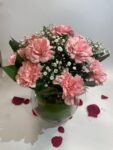 10 Pink Carnations in Fish Bowl - Image 3