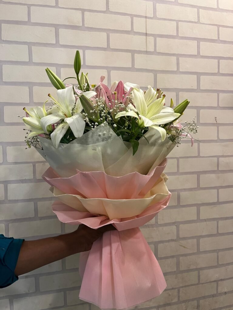 10 Pink and White Lilies