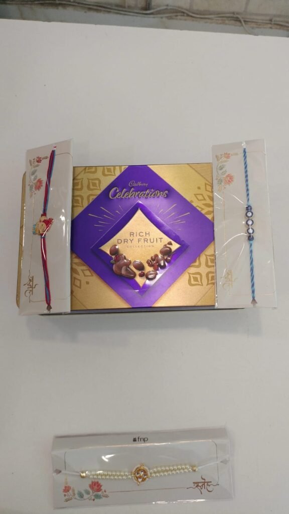 Family Rakhi and Cadbury Celebrations Box